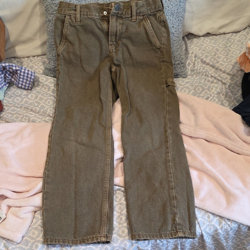 Art Class Relaxed Straight Pants in Brown